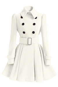 Lady Womens <b>Coat</b> Fashion Long Length Warm Winter Outerwear Jacket Elegant Ladies <b>Coat</b> Long Sleeve Button Front Tailored - Product Image 2