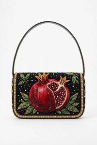 Bolso de Hombro Artesanal con Cuentas de Granada, Bolso Decorativo con Diseño de Fruta - Product Image 1