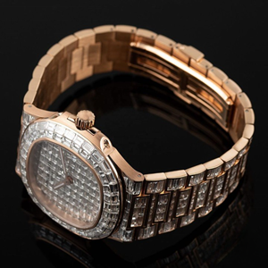 Luxe 2024 mécanique diamant montres Hip Hop Bussdown fabriqué en acier inoxydable Vvs Moissanite plein glacé montre pour hommes femmes - Product Image 2