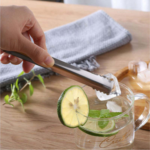 Accessoires de cuisine, mini bar argenté, outils à café, pinces à glace en acier inoxydable, pinces de service - Product Image 6