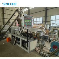 Línea de Producción de Granulación por Corte en Caliente Motorizada con Motor de Doble Tornillo y Control PLC para PVC y PPR, con una Producción de 300-500 kg/h