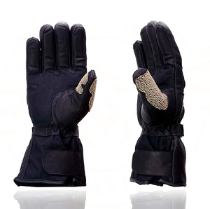 Guantes de Motocicleta Samroz Sports para Hombre, Negros, de Cuero Impermeable, con Textil y Cuero - Product Image 2