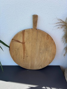 Planche à découper en bois avec poignée et spatule pour viande, pain, aliments cuits – Bloc de découpe durable pour la cuisine - Product Image 2