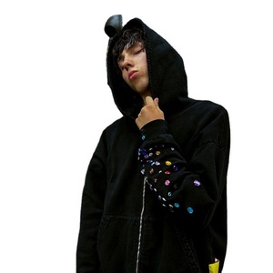 เสื้อฮู้ดผู้ชายเสื้อสวมหัวขนแกะเทอร์รี่มีซิปทรงหลวมยูนิเซ็กซ์ผ้าฝ้ายขนแกะเทอร์รี่ - Product Image 5