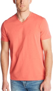 T-shirt de sport pour garçons, coupe slim, col en v, manches courtes, doux, spandex/polyester, vente en gros - Product Image 5