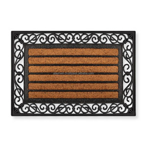 Vente en gros Tapis de porte modernes en caoutchouc de coco Tapis de jute antidérapant sans brosse pour la maison et l'hôtel Meilleur prix compétitif - Product Image 2