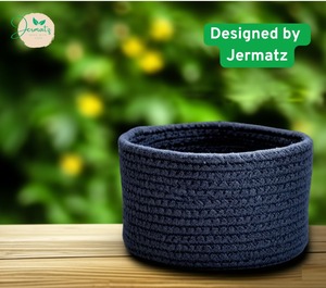 Modern Eco Friendly Handmade Woven Hanging Planter Basket Round Succulent Holder Indoor Garden Christmas - Product Image 2