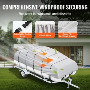 Copertura Impermeabile per Pontone 19FT/20FT in Tessuto Oxford PU 800D di Grado Marino, Nuova Copertura per Motore 16W - Product Image 4