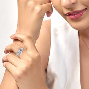 Bague personnalisable en moissanite taille marquise 2,05 carats, style unique, bijoux de fiançailles, fournisseur de bagues de mariée en or massif et platine - Product Image 5