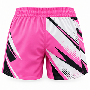 Shorts de Rugby Personalizados al por Mayor para Hombre, con Bolsillos con Cremallera Sublimados, de Poliéster, Unisex, Doble Costura, Secado Rápido y Transpirables - Product Image 5