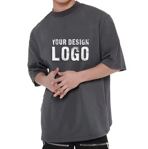 เสื้อยืดผู้ชายสไตล์วินเทจ คอเต่า พิมพ์ลายดิจิทัลลำลองสำหรับฤดูร้อน คุณภาพสูง ผ้าฝ้าย 100% เนื้อหนา ทรงโอเวอร์ไซส์ - Product Image 3