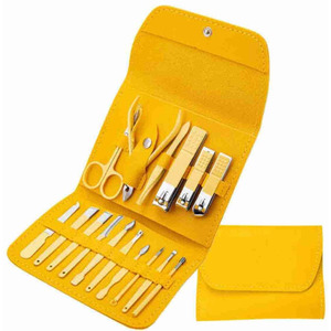 AQDAS INDUSTRIES Professional Manicure Kit Stainless Steel Nail <b>File</b> Tweezers Cuticle Pusher 5-in-1 Nail Clipper 6-Piece Set for - Product Image 3