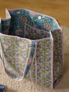 OEM Assorted Quilted Cotton Tote Bag Handmade <b>Block</b> Print Print Shoulder Bag Wholesale - Product Image 4