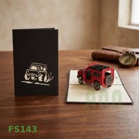 ANN HANDICRAFT Tarjeta de Agradecimiento de Papel 3D Pop-up Hecha a Mano, Personalizada, Duradera, de 4 Colores, con Diseño de Vietnam, Acción de Gracias, Nuevo Landrover y Amistad