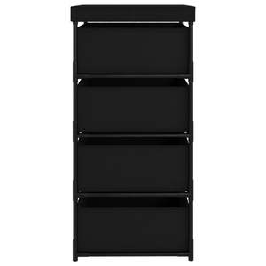 Estante de Almacenamiento de Acero Negro Mediano con Tela 100% Poliéster para Organización y Ahorro de Espacio - Product Image 4