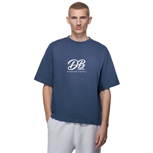 เสื้อยืดคอตตอนทรงโอเวอร์ไซส์พรีเมียม ผ้าคอตตอนหนา สไตล์สตรีท ปักลายตามสั่ง โรงงานขายส่งเสื้อผ้า - Product Image 1