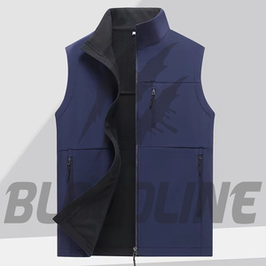 Gilet coupe-vent sans manches pour homme Bloodline, bleu foncé, impression par sublimation, vêtements d'extérieur pour l'hiver - Product Image 6