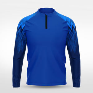 Chaqueta Deportiva para Hombre, Sublimada, con Parches, Cierre de Cremallera 1/4, Poliéster/Algodón, para Entrenamiento al Aire Libre, Estilo Urbano, Venta al Por Mayor - Product Image 5