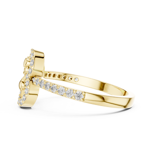 แหวนเพชรทรงกลมแบบกลุ่มดอกไม้ เพชรเลี้ยงในห้องปฏิบัติการ DEF VVS ทองคำ 14K 18K สีเหลือง แหวนแต่งงานสำหรับเจ้าสาว เครื่องประดับชั้นดี ขายส่ง - Product Image 5