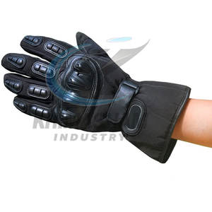 Gants de moto en cuir personnalisés avec logo de marque privée - Doigts entiers, respirants, antidérapants, pour usage extérieur - Product Image 2
