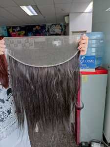 Cierre Frontal Bonestright de alta calidad, cabello vietnamita crudo de origen vietnamita, cutícula de onda profunda suelta para mujer, alineada en negro - Product Image 2