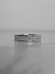 Customizable <b>Mens</b> Unisex 925 <b>Silver</b> <b>for</b> Certified Hip Hop Rapper Bust <b>Ring</b> Moissanite Baguette Diamond Wedding <b>ring</b> - Product Image 1