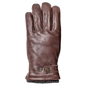 <b>Lady</b> Fashion <b>Leather</b> <b>Gloves</b> 100% Genuine <b>Leather</b> <b>Black</b> Winter <b>Gloves</b> Warm Woman Dressing <b>Gloves</b> - Product Image 2