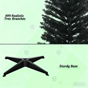 Albero di Natale Moderno a Forma di Matita con Base Robusta per Decorazioni Festive - Product Image 5
