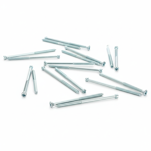 Tornillos para Madera PDC de Doble Rosca Métrica/Pulgada, Diámetro M6-M12, Cabeza Ranurada, Rosca Parcial, Clase 4.8 6.8, Acero al Carbono Zincado DIN - Product Image 1