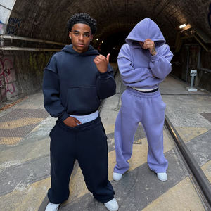 Conjunto de Sudadera con Capucha y Pantalones de Chándal de Invierno para Hombre, Personalizado, Tejido, 100% Algodón, Estilo Urbano, Premium, 400 g/m², con Estampado Serigrafiado - Product Image 2