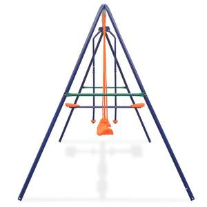Columpio Resistente de Acero Azul y Plástico para Niños de 3 a 10 Años, Equipo de Juego Versátil para Niños - Product Image 3
