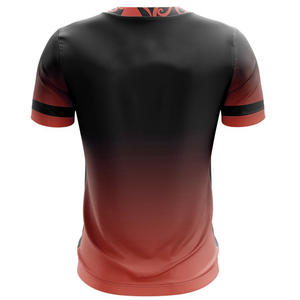 T-shirts athlétiques personnalisés pour hommes 100% coton maillots à motif solide de sublimation de teinture complète uniformes d'équipe personnalisés - Product Image 4