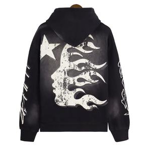 Sweat-shirt à capuche unisexe en molleton de coton brodé et imprimé sur mesure, style urbain, collection automne, directement de l'usine - Product Image 5