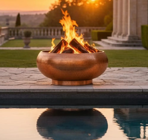 Brasero de hierro martillado con estilo antiguo y construcción resistente a la intemperie, perfecto para calentar y decorar el jardín. - Product Image 6