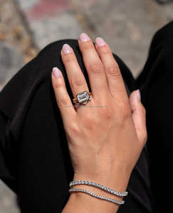 Igi/gia แล็บตัดเพชรวินเทจ14K สีเหลืองแหวนแต่งงาน/งานหมั้นใส่ได้ทั้งชายและหญิงสีขาวทองคุณภาพดีสำหรับงานปาร์ตี้ครบรอบ-คุ้มค่า - Product Image 1