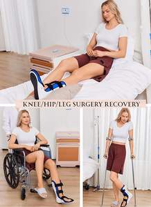 Shorts unisexe à déchirure facile 9 pouces, à boutons-pression, en coton, pour la récupération post-chirurgie de la hanche, avec poches - Product Image 5