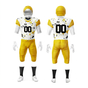 Tenues de football américain personnalisables violet-noir sublimées, anti-humidité, ajustées, pour hommes, toutes saisons - Product Image 3