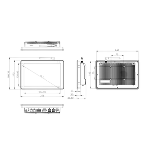 Ordinateur industriel embarqué compact Mootek 10,1 pouces avec écran tactile, 64 Go de RAM, 128 Go de stockage - Product Image 2
