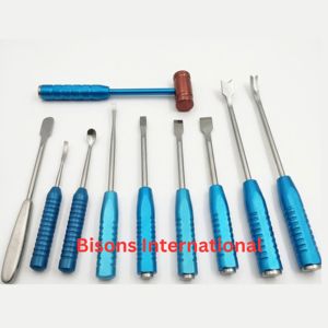Bisons International – Kit d'instruments d'ostéotomie périacétabulaire (10 pièces) – Outils chirurgicaux orthopédiques manuels - Product Image 1