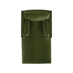 Chaise longue Knox da 65 pollici in velluto verde oliva, stile moderno rustico, ad alte prestazioni - Product Image 2