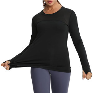 Wholesale Women Base Layer Compression Shirt High Stretch Athletic <b>Top</b> for Gym Fitness Exercise Running Yoga and Sports Training - Product Image 4