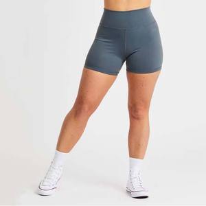 Shorts de Yoga de Cintura Alta para Mujer Talla Grande, Color Sólido, Spandex, Poliéster, Cintura Elástica, Ajuste Holgado, Transpirables, con Bolsillos, para Verano - Product Image 2