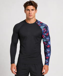 <b>Men</b> Quick-Dry <b>Stretch</b> Fitness Shirt Gym Clothes Breathable Rash guard Wrestling T Shirt Martial Arts Wear MMA Muay Thai Shirts - Product Image 1