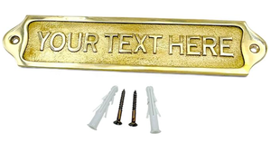 Custom Engraved Solid Brass Plaque Personalized Metal <b>Name</b> <b>Plate</b> Door Sign House Address Durable Wedding Modern Design - Product Image 1