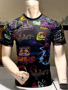 T-shirts pour hommes de haute qualité, 100% coton, imprimés en sérigraphie, logo personnalisé, col rond, coupe classique, respirants, séchage rapide, 220g - Product Image 2