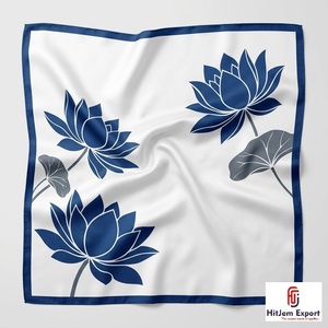 Custom Printed Womens Silk Scarf Lightweight Square Headscarf Luxury Textile OEM ODM Manufacturer Corsica Custom Fabric Products - Product Image 2