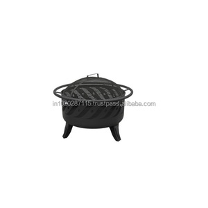 Gran granja rústica al aire libre de hierro fundido fogata cuenco para patio trasero jardín calefacción entretenida reuniones acogedoras - Product Image 6