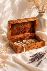 Coffre de rangement en bois artisanal de qualité supérieure pour la décoration de la maison, boîte de rangement en bois, finition naturelle, design rustique, boîte organisatrice artisanale - Product Image 5
