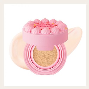 Fond de teint cosmétique Merimond Happy Your Day Cushion 02 Vanille Rechargeable avec plaque nominative BNS, fond de teint coréen effet rosé, fond de teint cushion - Product Image 3