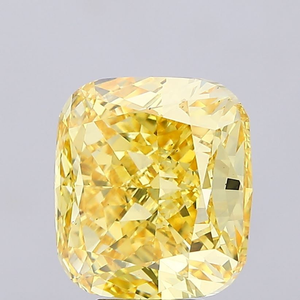 Diamant de laboratoire durable, taille coussin, jaune vif fantaisie, clarté VS1, coupe excellente, 8,5 carats, diamant non monté, disponible. - Product Image 6